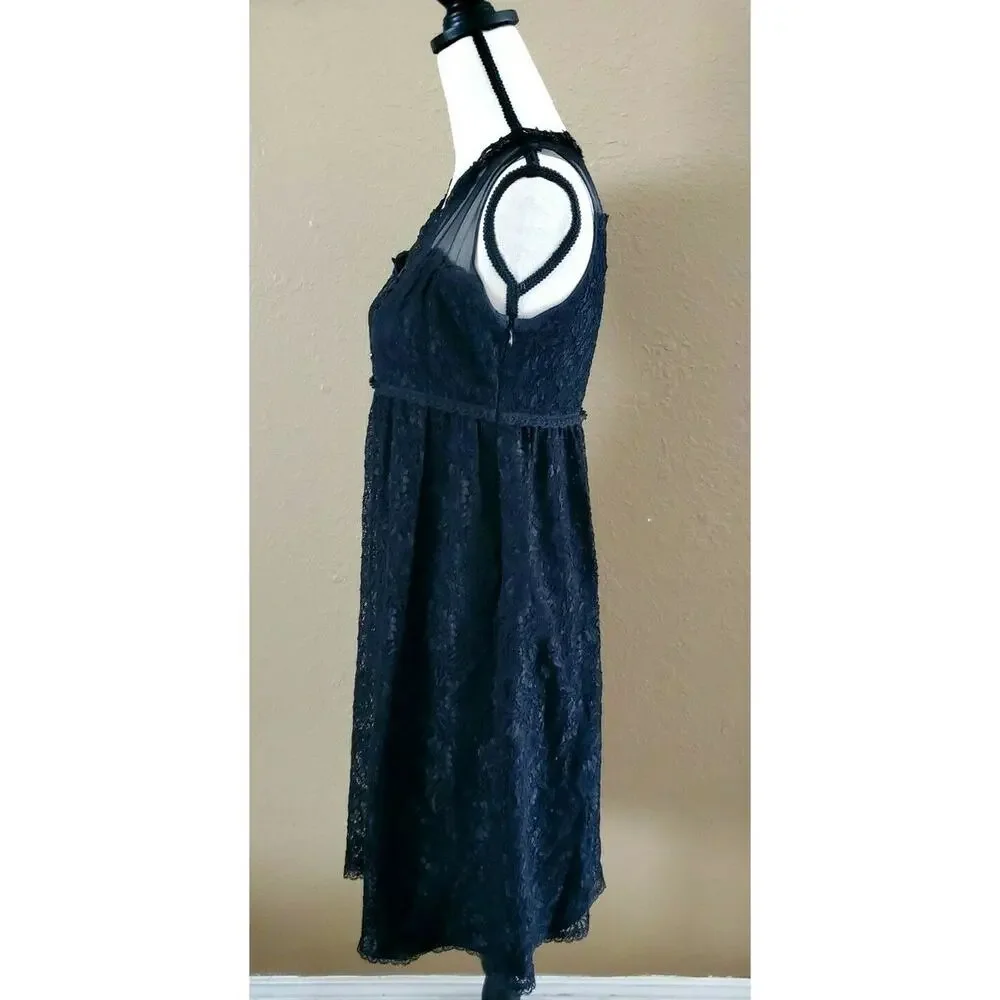 Cynthia Steffe Lace Empire Waist Sheer Yoke Dress